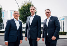 Ardex takes up majority stake in wedi Left to right: Mark Eslamlooy, Stephan Wedi, Fabian Rechlin
