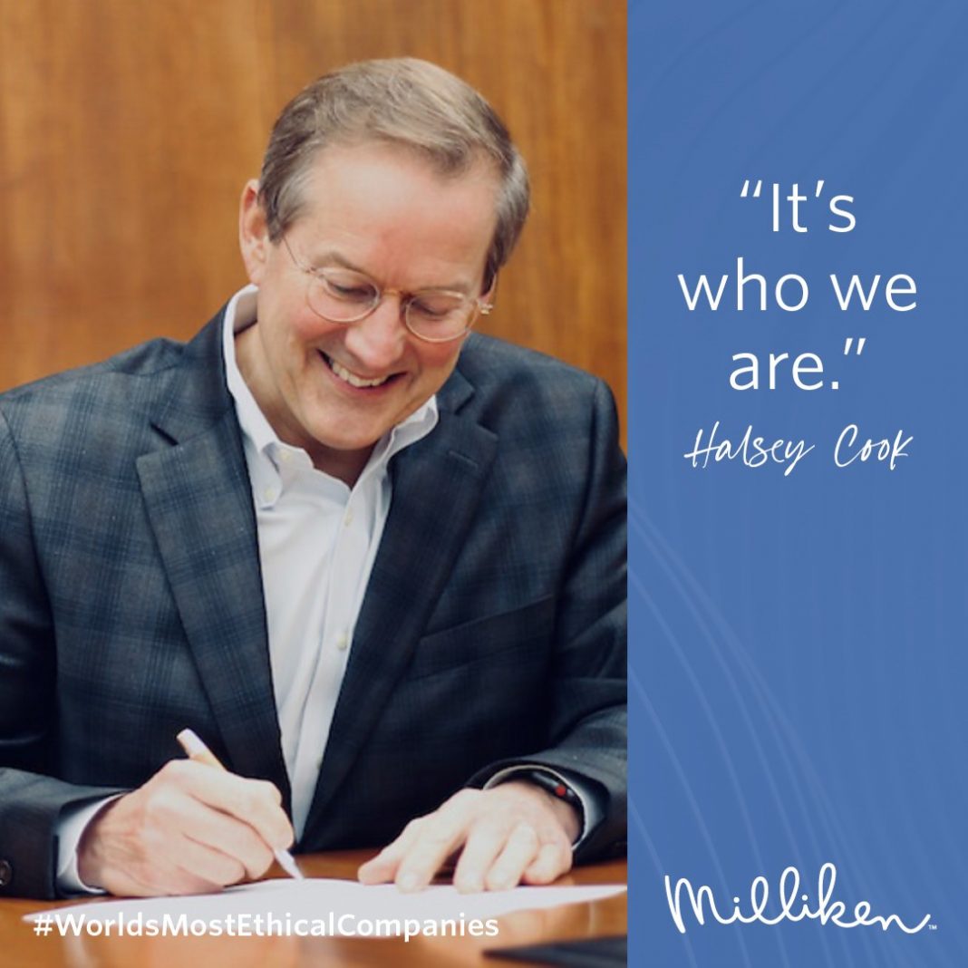 Halsey Cook, president and ceo for Milliken & Company