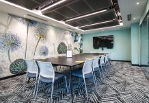 Shaw Contract’s carbon neutral manufacturing facility produce the Haven collection