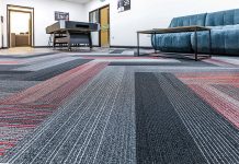 New homes carpeting revitalises Harlow headquarters with Gradus Urban Myth carpet planks