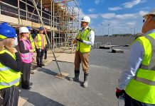 Altro visit Ashe Construction site at Bedford Academy