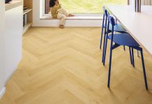 ‘Quick-Step Impressive: The first creak-free waterproof herringbone laminate’