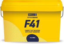 Styccobond F41 carpet tile tackifier ‘provides permanently tacky film’